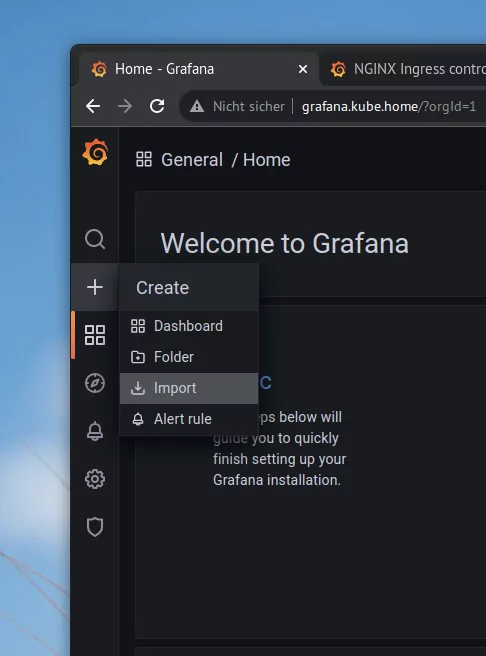 Import in Grafana.